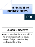 ABM 503 Objectives of Firms