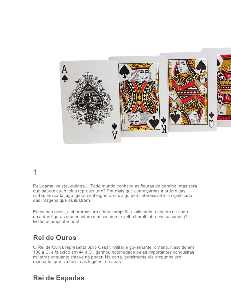 A origem e o significado oculto das figuras do baralho | PDF | Tarô | Santo