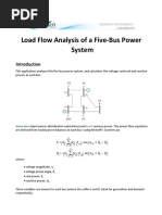 Load Flow Analysis of A Five-Bus Power System