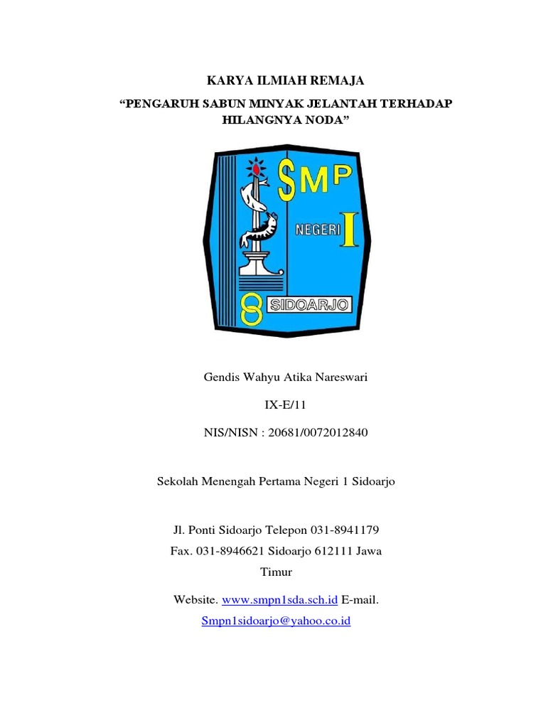 Karya Ilmiah Remaja | PDF