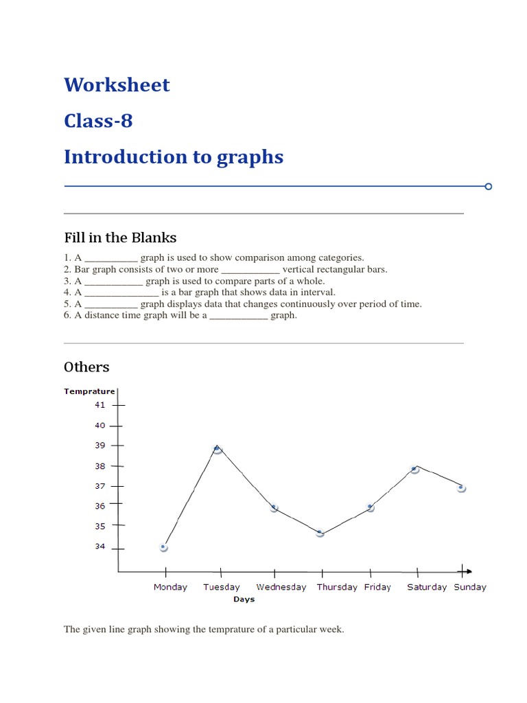 Worksheet Class-8 Introduction To Graph | PDF | Pie Chart