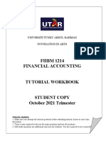 FHBM 1214 Financial Accounting Tutorial Workbook Student Copy October 2021 Trimester