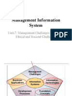 Management Information System: Unit-7: Management Challenges - Security, Ethical and Societal Challenges