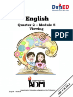 Quarter 2 - Module 5 Viewing: English - Grade 8