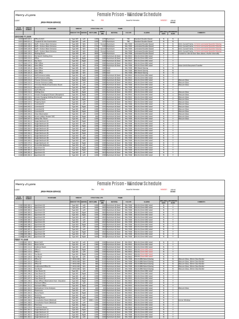 LPHJLA3XXSCA5900 Window Schedule PDF Window Homogeneous