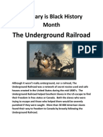 Black History Month Underground Railroad