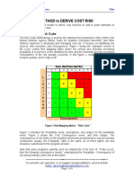 Risk Cube Method To Derive Cost Risk