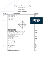Marking Scheme (Model Question Paper) : Session 2021-22 Class-IX TERM-II Subject - Mathematics 1m 1m