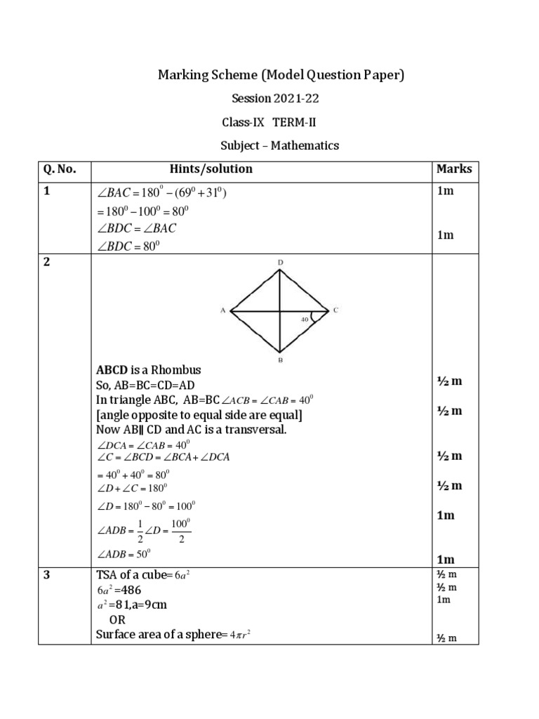 Sample Paper Maths | PDF | Geometric Shapes | Elementary Geometry