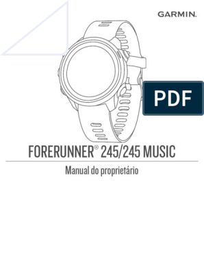 Rang Udlænding Telegraf Manual Garmin Forerunner 245 Portugues | PDF | Bluetooth | Aplicativo para  celular