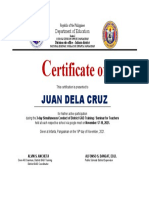 District Certificate of Participation