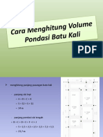 Cara Menghitung Volume Pondasi Batu Kali