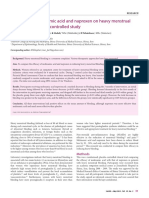 The Effect of Mefenamic Acid and Naproxen On Heavy Menstrual Bleeding: A Placebo-Controlled Study