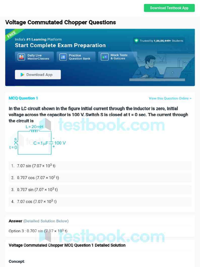 MCQ On Voltage Commutated Chopper 5eea6a1539140f30f369f3fa PDF