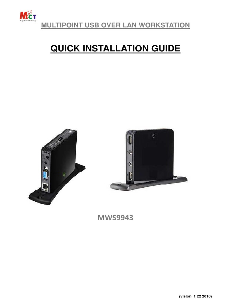 MWS9943 Multipoint Zero Client Guide | PDF | Usb | Installation ...