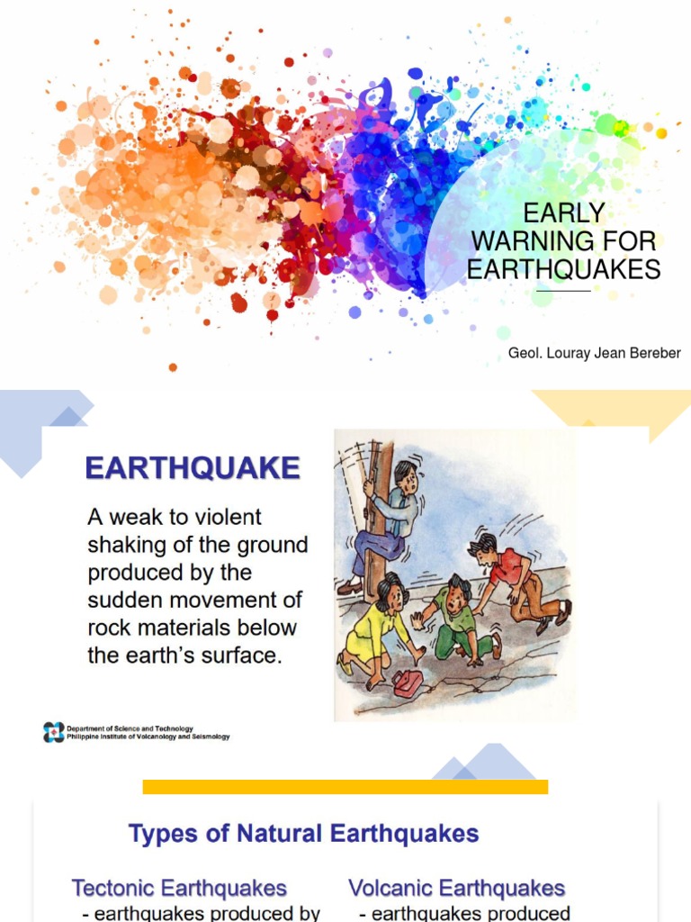 EARLY WARNING SYSTEMSLecture 2 PDF Earthquakes Geophysics