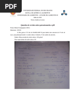 Exercícios acidez - Analise de alimentos