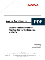 Avaya SBCE Port Matrix 8.x December 2020