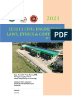 Ce3211 Civil Engineering Laws, Ethics & Contracts: Engr. Reynaldo Perez-Ramos, PHD