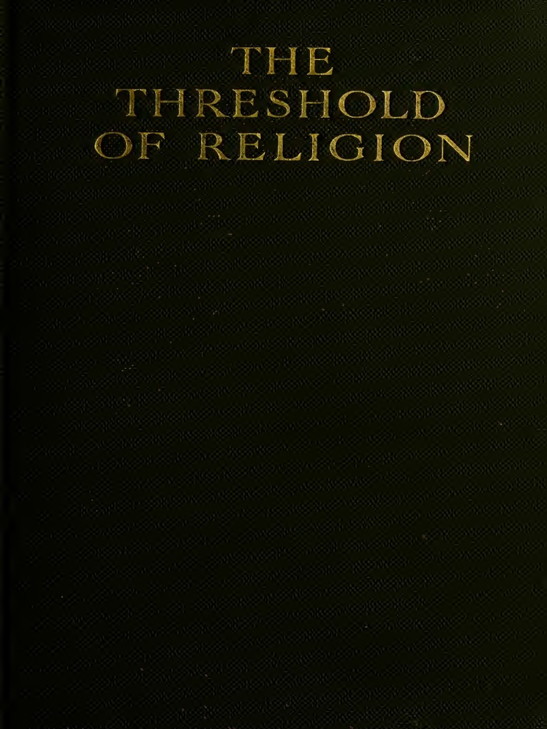 The Threshold of Religion PDF Idea Thought
