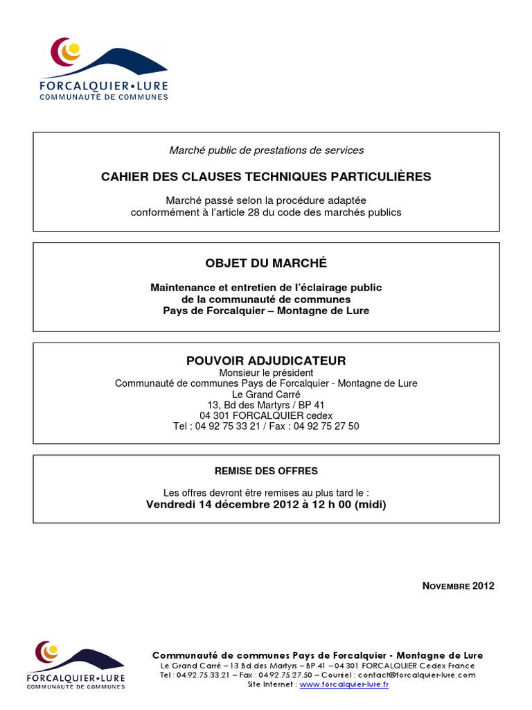 Exemple CCTP 3 | PDF | Communes de France | Informatique