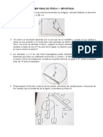 Examen Final de Física I - Industrial