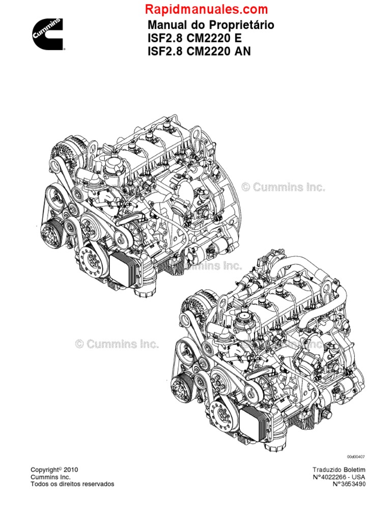 Cummins isf 2 8 manual operaci n de servicio pdf motores