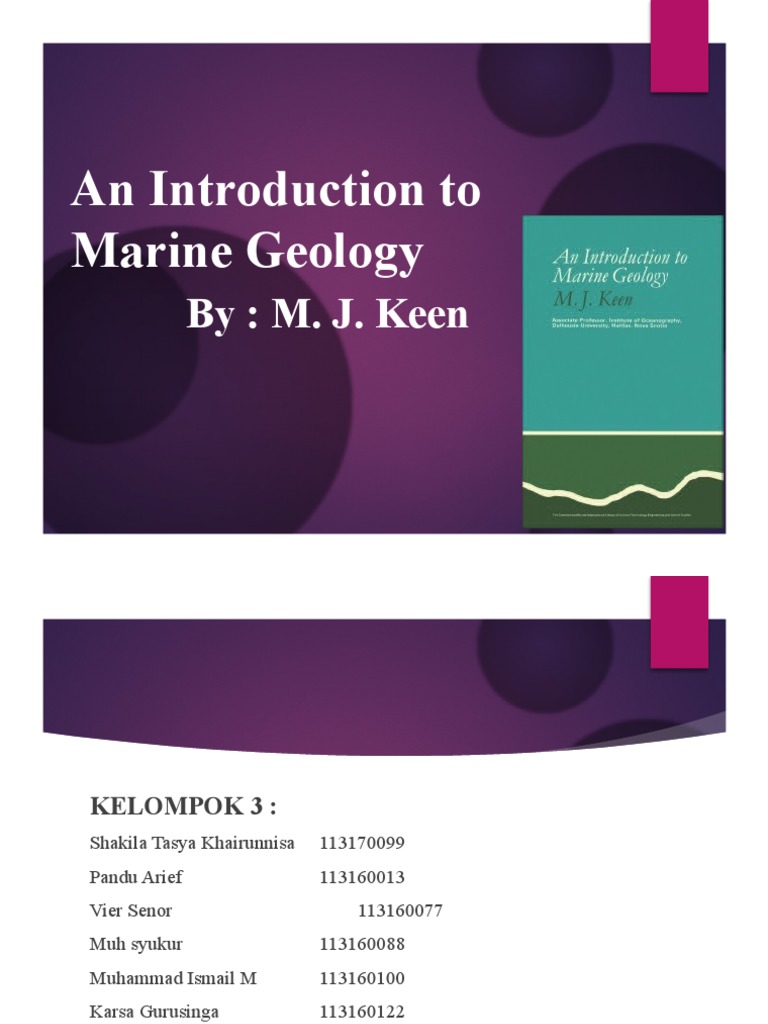 An Introduction To Marine Geology PDF