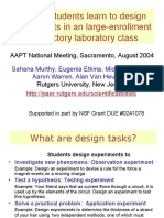 Helping Students Learn To Design Experiments in An Large-Enrollment Introductory Laboratory Class