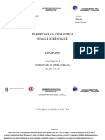 Planificare Calendaristică - Școală După Școală - cls.2B