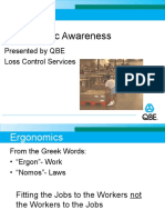 Ergonomic Awareness: Presented by QBE Loss Control Services