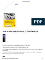 Ultraviolent (UV) LED Circuit