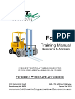 Forklift Operator Safety Manual