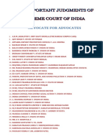 Fifty Important Judgments of Supreme Court of India