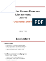Strategy For Human Resource Management: Fundamentals of HRM