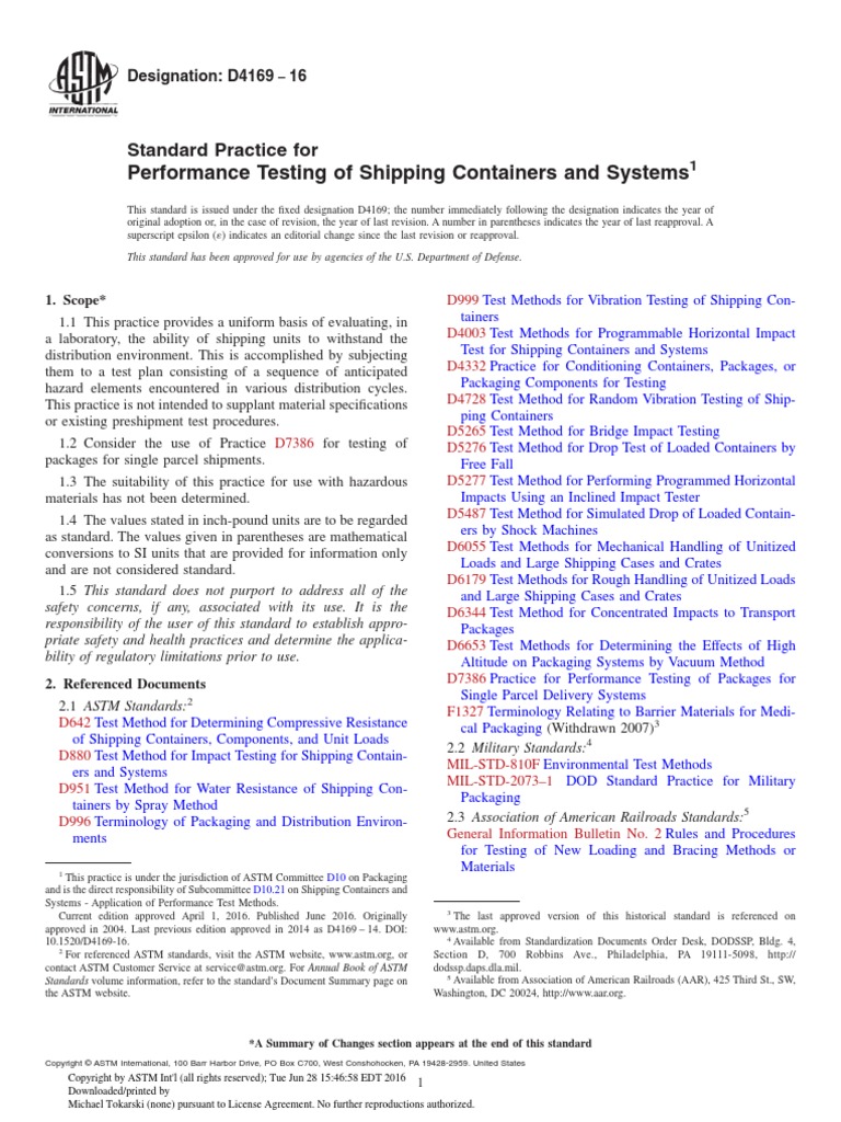 Astm D4169 16