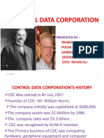 Control Data Corporation: Prabhat Kumar Pooja Malhotra Sandeep Singh Deepak Kumar Syed Rehan Ali