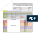 Monday Time Table: Periodic-2 Exam