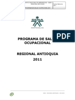 Programa Salud Ocupacional SENA Regional Antioquia - 2011