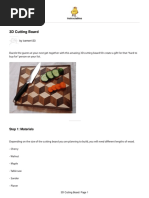 3D Endgrain Cutting Board