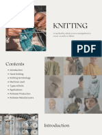 Knitting: A Method by Which Yarn Is Manipulated To Create A Textile or Fabric