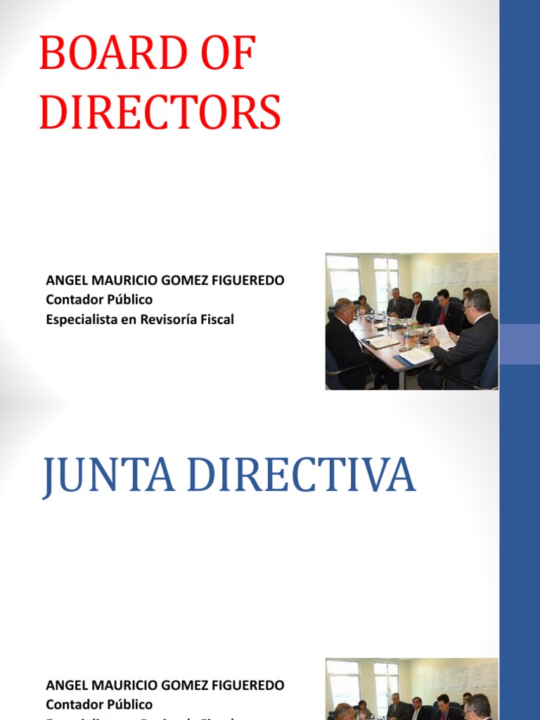 Funciones y Estructura de la Junta Directiva | PDF | Auditoría | Contralor