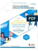 14ème Édition Des Etats Généraux Du Droit de La Famille Et Du Patrimoine 25-26 Janvier 2018