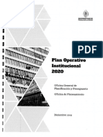 Plan Operativo Institucional 2020