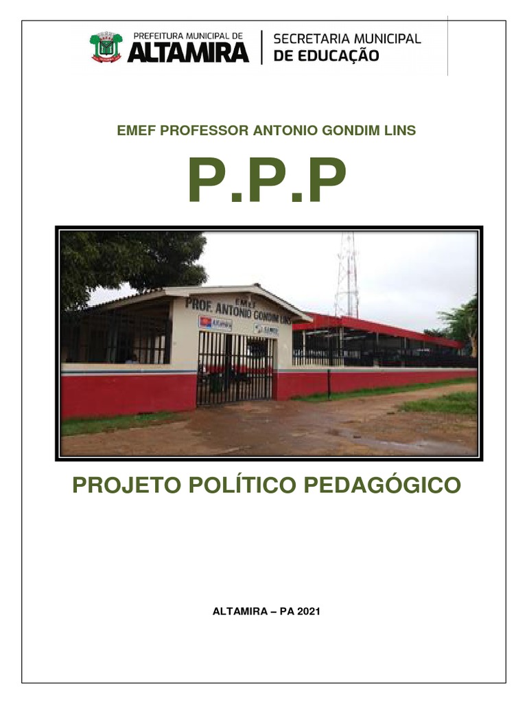 PPP da EMEF Prof. Antônio Gondim Lins | PDF | Pedagogia | Escolas