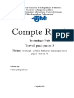 Travail Pratique nr.3: Technologie Web