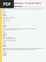 TCS NQT Solved Paper - 12 Sept 2021 (Slot 2) : TCS Ninja Numerical Ability Questions