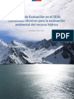 Criterios SEIA evaluación impactos recurso hídrico