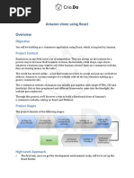 Amazon Clone Using React: Objective