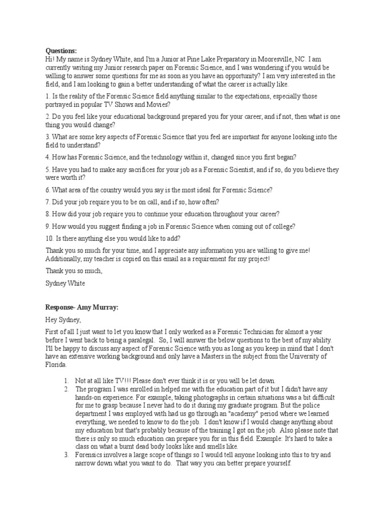 Transcript of Interview | PDF | Forensic Science | Crime Scene